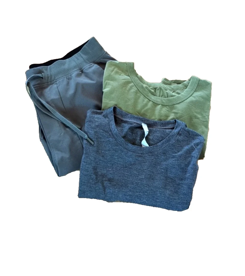 Lululemon ABC Jogger Pants Crew Neck T Shirt Bundle